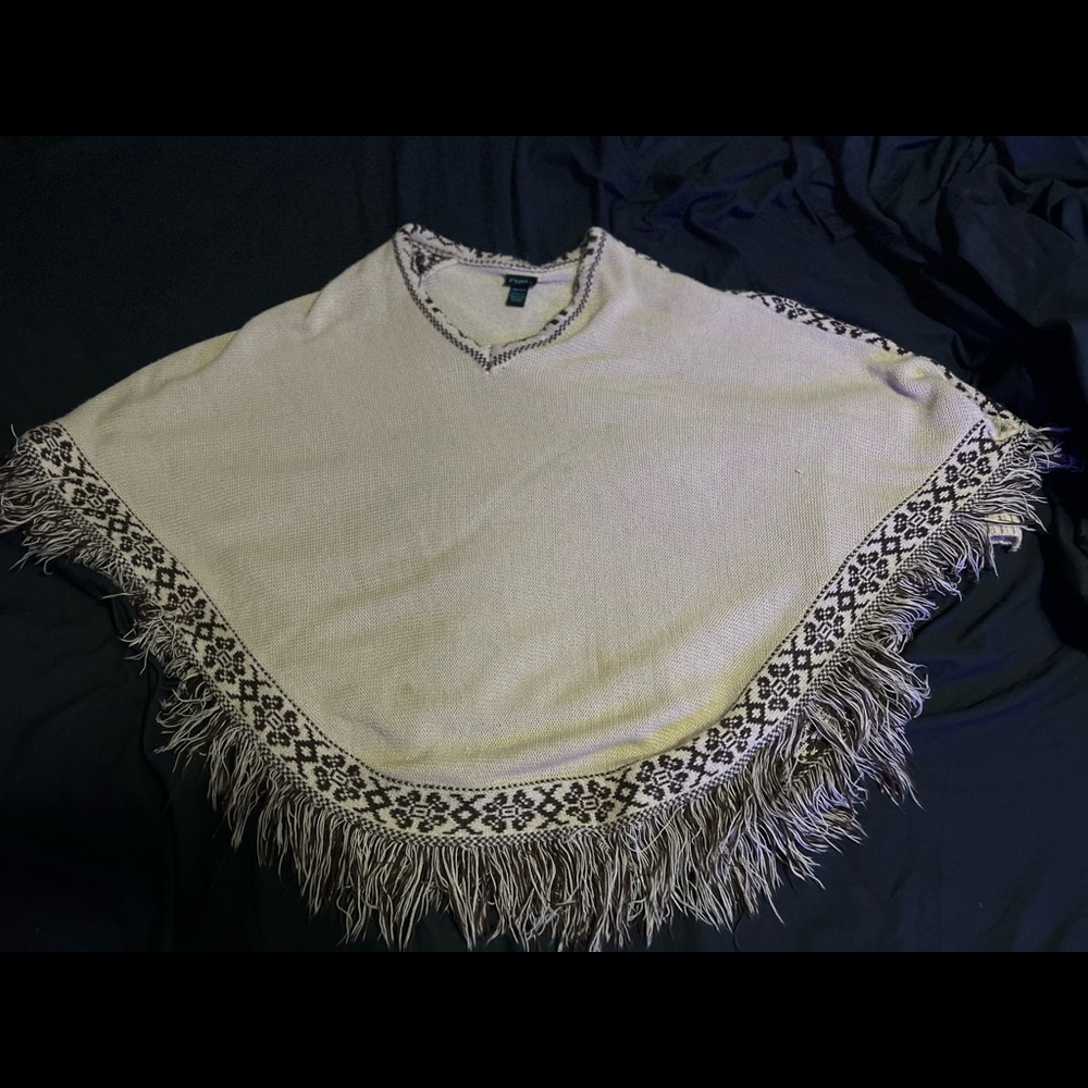 western poncho! never been worn! super warm and cute